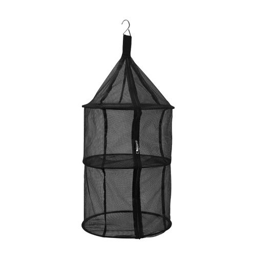Outdoor camping nylon three-layer folding storage and storage net bag clothes drying net round drying net fruit and vegetable drying net