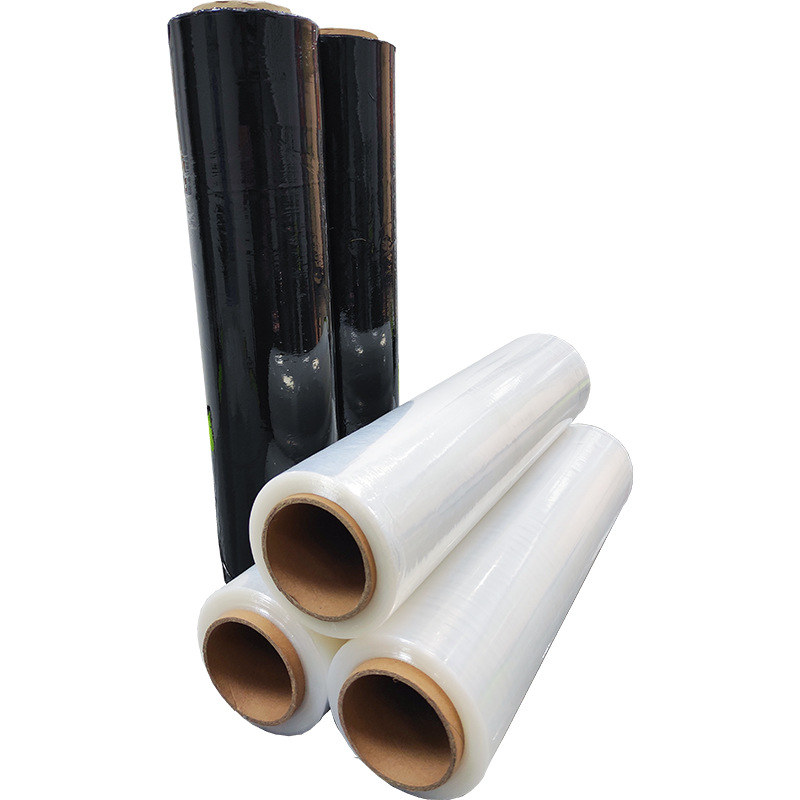 Película de embalaje de estiramiento PE 50cm película transparente PE plástico 3kg película de embalaje de estiramiento