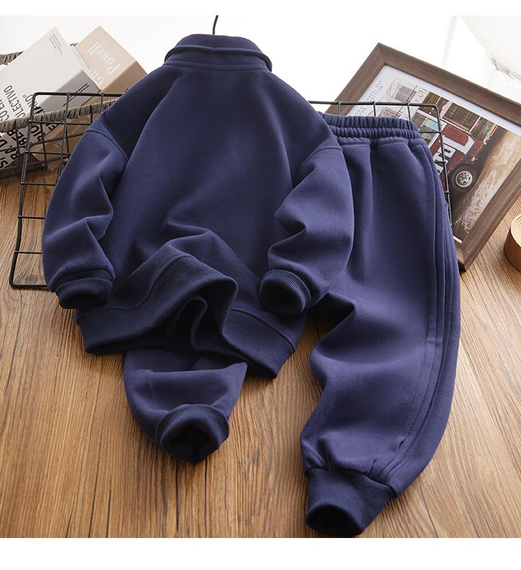 Nuova collezione autunno inverno per ragazzi di eleganti felpe con cappuccio, set da due pezzi, top, pantaloni, tuta sportiva per ragazzi di taglia media e grande 2024_voghion.com