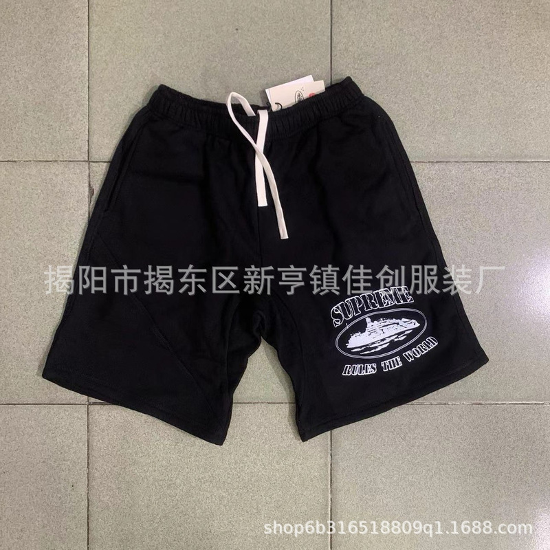 Corteiz Short Alcatraz Shorts Ship Print Shorts Trendy Hip Hop Skateboard Casual Sweater Trendy Brand