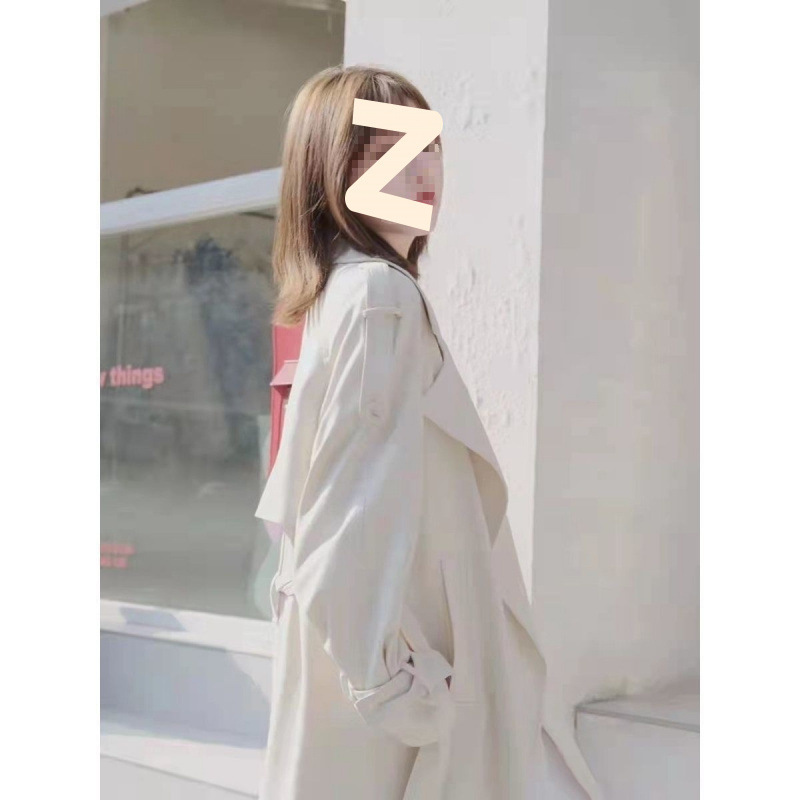 2025新款白色今年中长款风衣女感风衣外套女春秋流行垂感新款|undefined