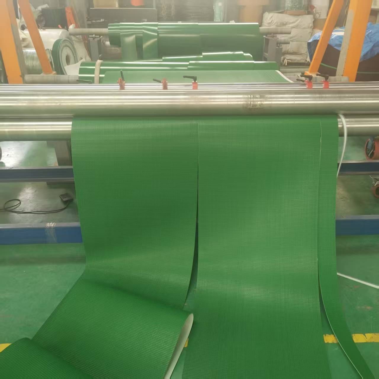 绿色草花纹输送带 PVC输送带运输带 生产挡板裙边带工厂