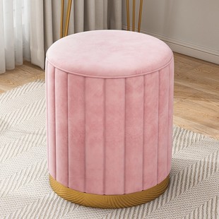 Makeup Stool Ins Internet Celebrity Round Stool Bedroom Modern Casual Storage Makeup Chair Low Stool Dressing Zhao Zhi Li