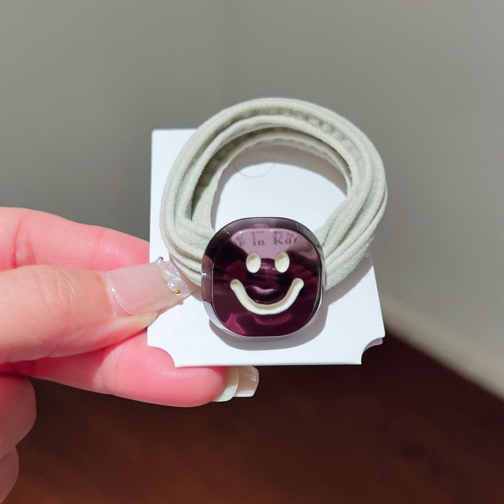 투명한 보라색 웃는 얼굴