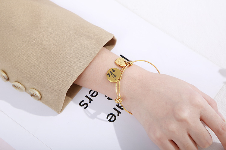 Heart Pattern Women'S Gender Fashion Style Waterproof Non Tarnish Craft PVD Coated 18K Gold Plated Heart Titanium Steel Fashion Waterproof Non Tarnish Titanium Steel