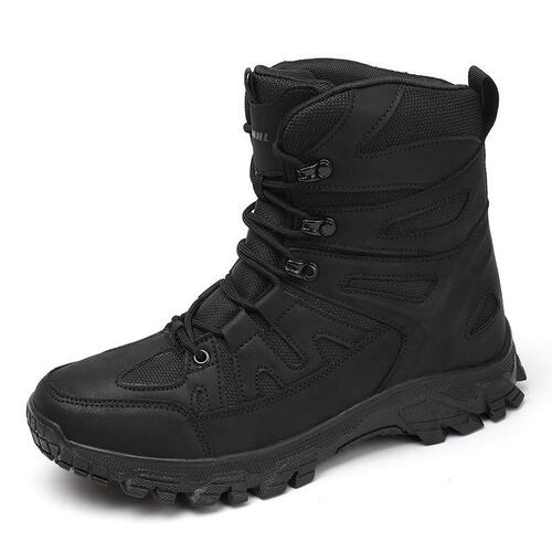 Autumn new fashionable high-top all-match outdoor sports hiking boots, large size Martin boots, mountaineering wear-resistant fashionable shoes