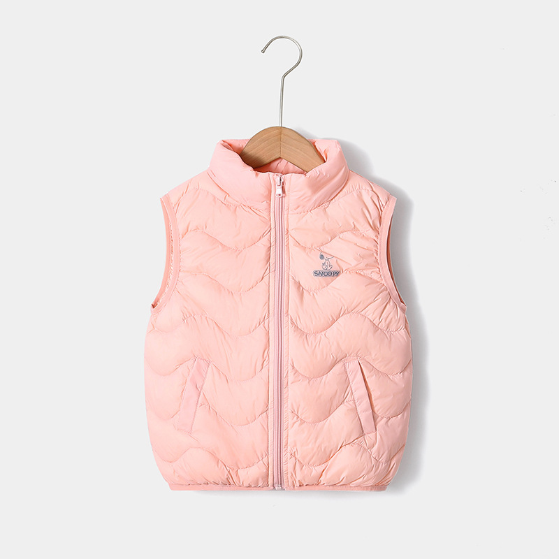 2024 nuevo estilo coreano de los niños abajo chaleco 90 pato blanco abajo collar abajo chaleco niñas chaleco invierno desgaste exterior