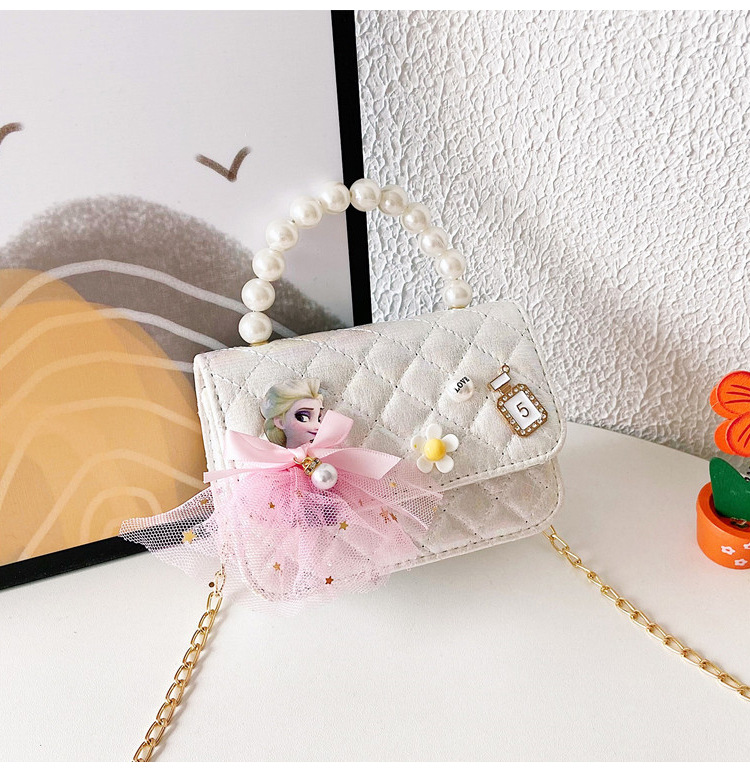 Niños Aisha princesa bolso de dibujos animados estilo coreano flash oro hombro mensajero bolsa chica Chanel estilo lindo bolsa