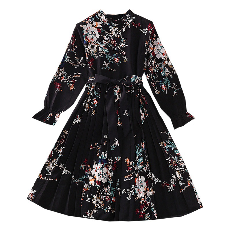 Ropa para niños 2024 primavera nuevo vestido para niños vestido retro de princesa de manga larga vestido de otoño para niñas de estilo coreano al por mayor