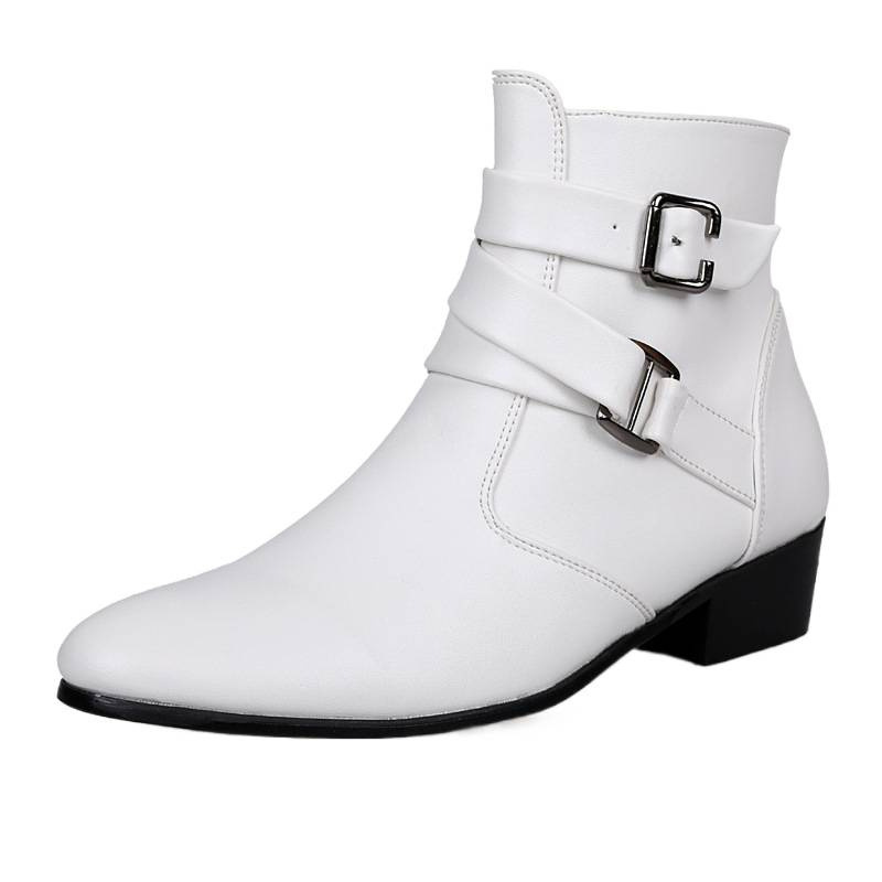 European Style Men's Leather Chukka Boots With Pointed Toe_voghion.com
