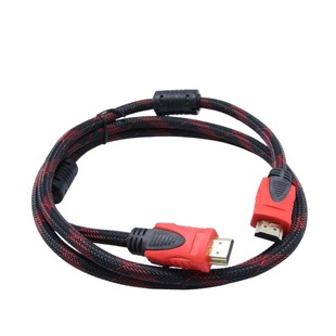 1.5 m 1.4 version red and black net double ring with woven net Computer TV set-top box Cable HDMI HD cable