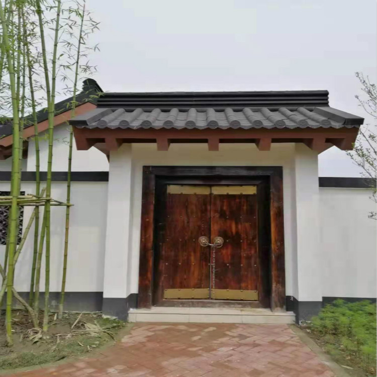 天水博天仿古彩石金属瓦 博古大小翘脚中式风格徽派建筑围墙