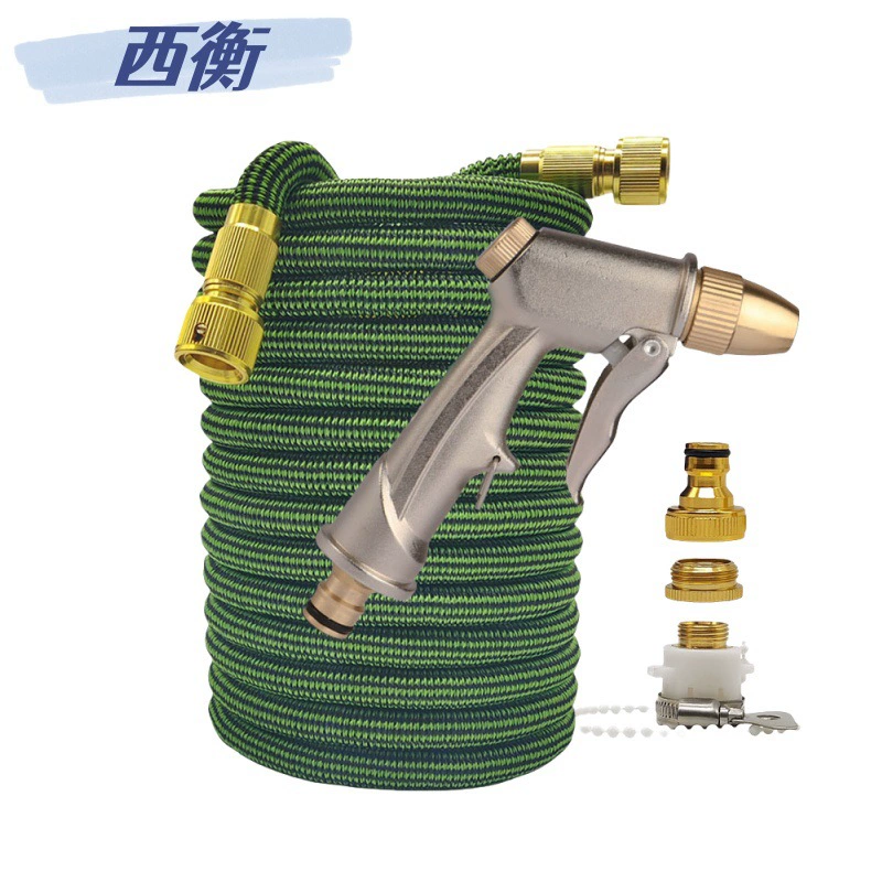 Полив цветов артефакт телескопическая водопроводная мойка машина водяная пушка промывка балкона антифриз шланг сад полив дома черно-зеленые полосы