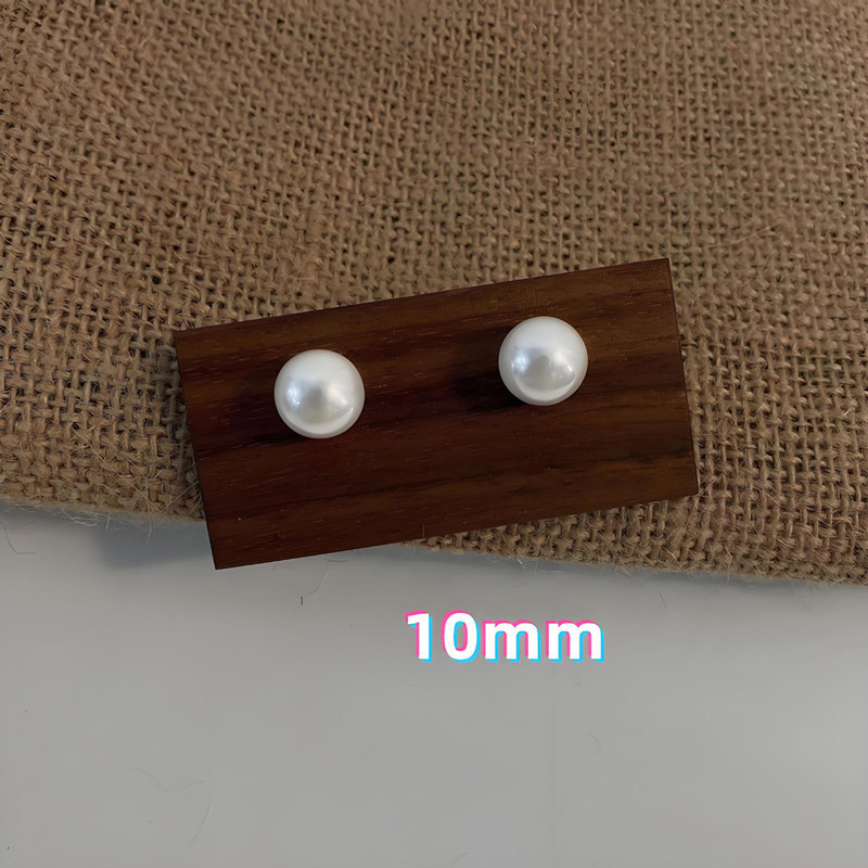 10mm 진주 귀걸이 한 쌍