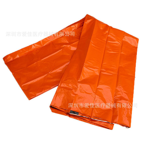 Cross-border batch of outdoor sleeping bags first aid insulation blanket portable emergency rescue thickened PE sleeping bag manufacturer wholesale