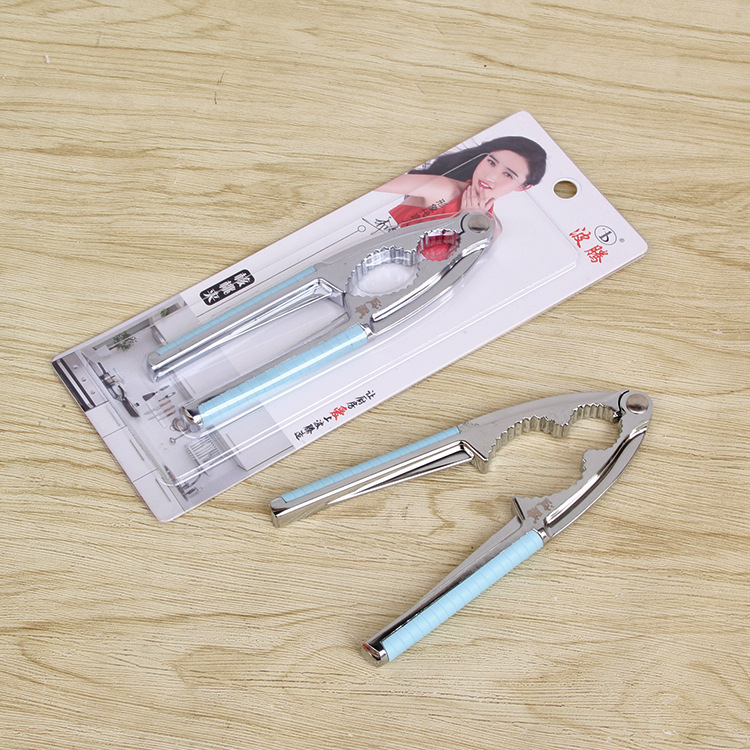 厂家直销 不锈钢色核桃夹 锌合金核桃钳 核桃夹子剥壳神器