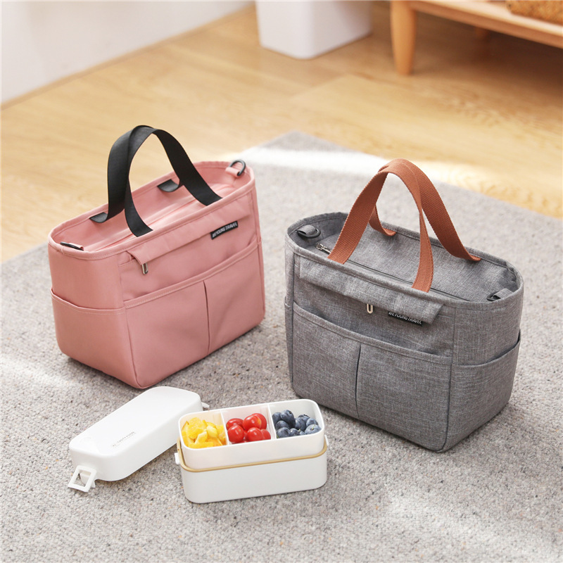 Lunch box bag wholesale lunch bag women's hand to improve the value of waterproof lunch bag aluminum foil insulation bag to work with rice bag