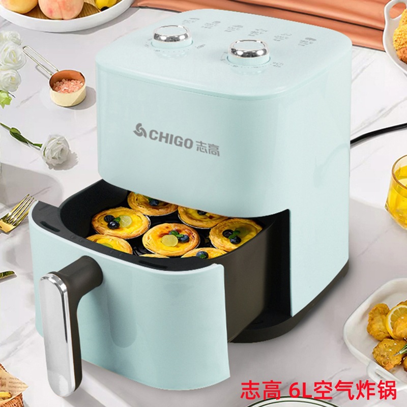 Chigo Air Fryer Household Large-Capacity Intelligent Multi-Functional See-Through Electric Fryer Smokeless Pot Electric Grill Electric Oven
