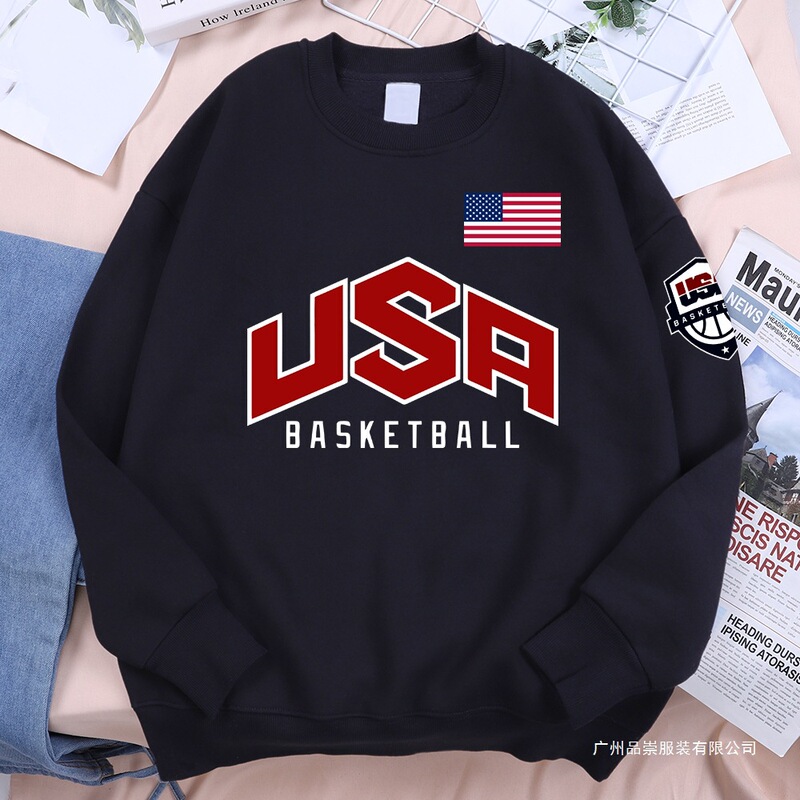 American Basketball Player Printed Street Casual Hoodie Men's Women's Hip-Hop Oversized Clothing Loose and Warm