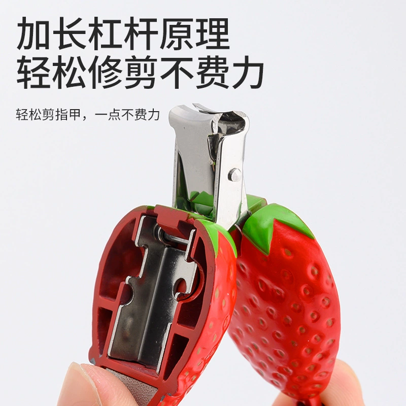Творческий мини складной кусачки для ногтей Трансформеры кусачки для ногтей из нержавеющей стали портативный кусачки для ногтей для ключей клубника