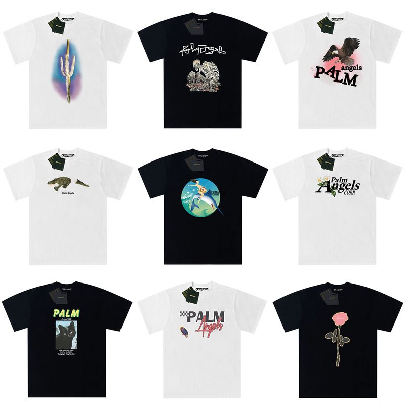 Fashionable Brand Palm Angels Palm Angel Pa Beheaded Bear Cartoon Short-Sleeved Loose Men's and Women's T-Shirt Summer