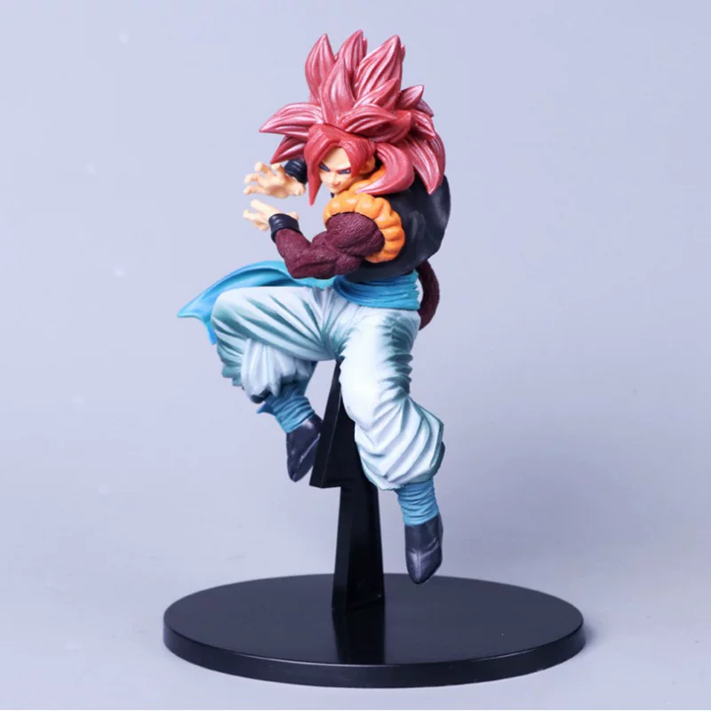 Фигурка «Семь Драконьих Шаров» Super Saiyan 4 с красными волосами Вуджита, коллекционная в коробке с ручкой