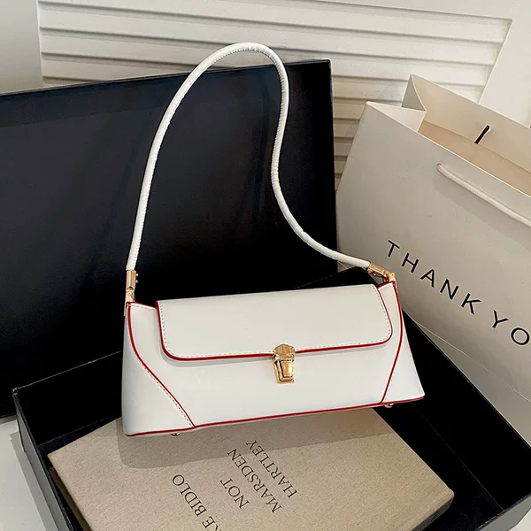 High-end fashion retro underarm shoulder bag for women, 2026 spring-summer new model, niche texture versatile handbag baguette bag