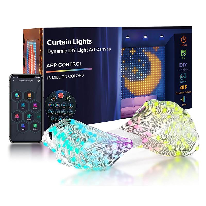 Nuevas luces de hilo de cuero transfronterizas, luces de cortina, luces de Navidad de cadena, luces decorativas, luces LED de cadena, luces de Navidad de vacaciones USB