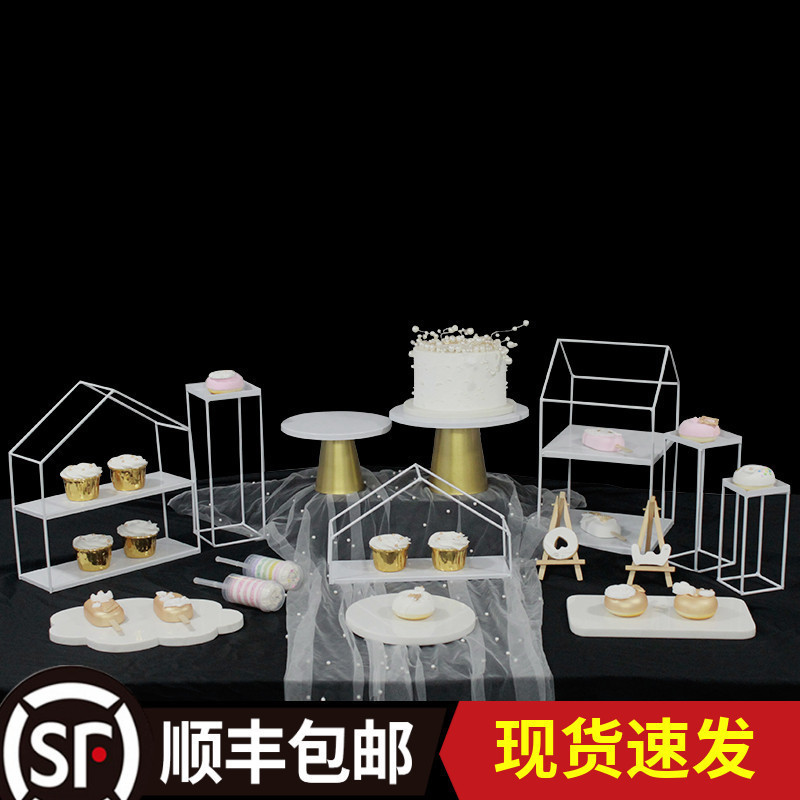 Tabla de postres europea decoración estante de exhibición platos de postres comida fría mesa de té estante de pastel rack de té de la tarde image 1
