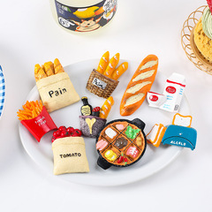 模造大型食品玩具冷蔵庫マグネット フランスパンとフライドポテトのクリエイティブマグネット ホームデコレーションギフト卸売