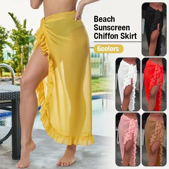 154g Weight Women's Solid Color Vacation Sexy Cover Ups
