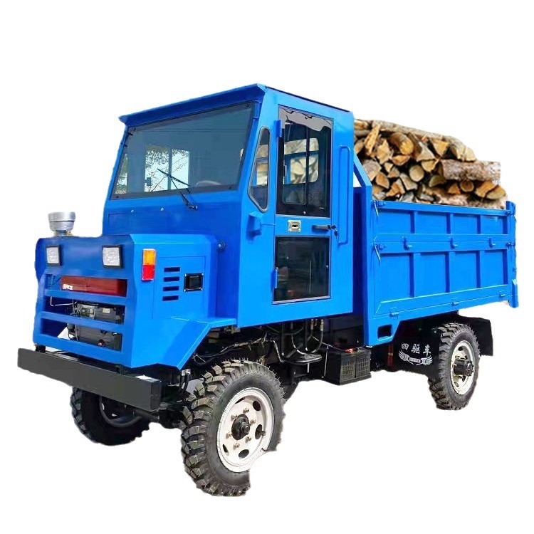 Granja jardín de transporte de transporte de camión agrícola de cuatro tracciones, camión de descarga de tierra de cuatro ruedas agrícola de cuatro no como un remolque