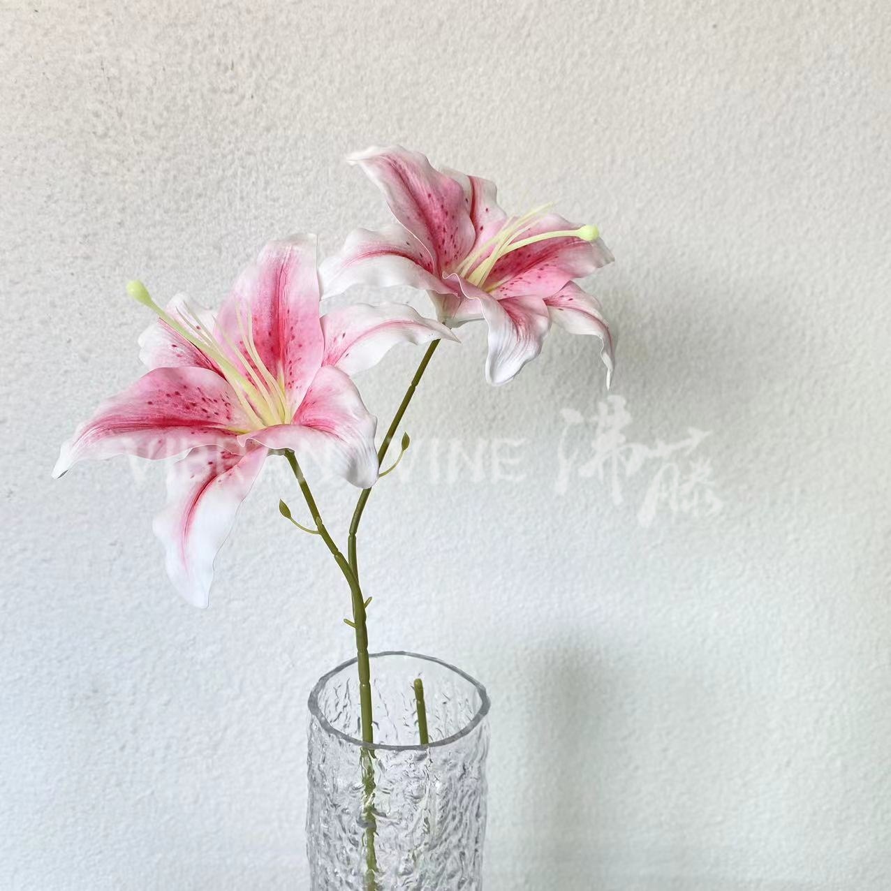 Big Lily wedding artificial flower hotel home soft decoration living room flower arrangement wedding artificial flower artificial flower lily