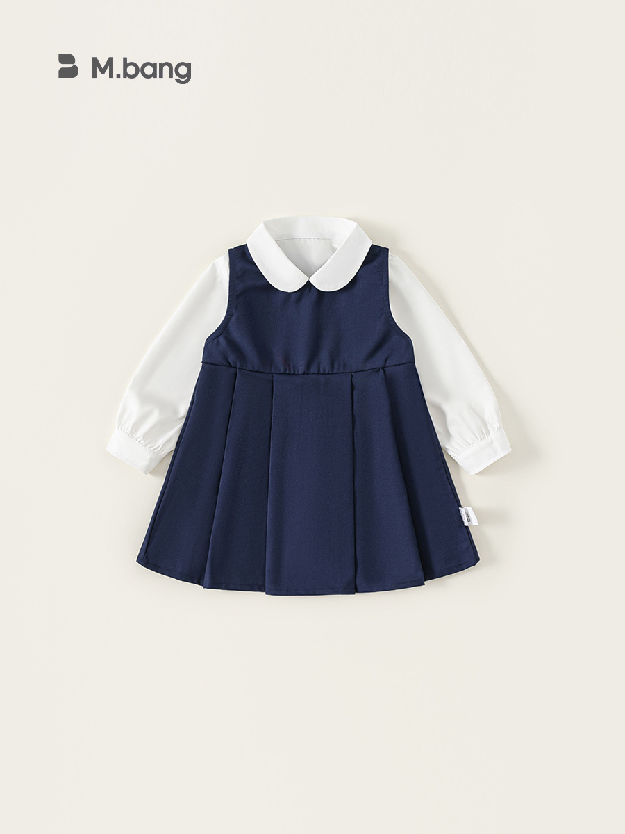 Ropa infantil Youbao, vestido estilo coreano, conjunto de dos piezas para bebé, camisa estilo escolar, falda, traje para niña pequeña