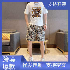 跨境外贸原宿时尚潮流休闲短裤慵懒日系文艺流行新款宽松裤子男