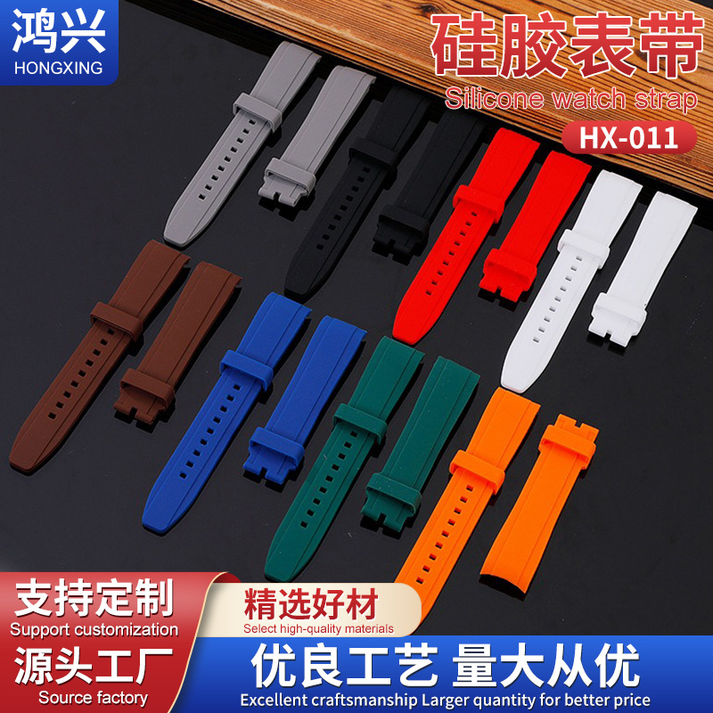 现货通用柔软硅胶表带20/22/mm适用于斯沃琪联名手表带快拆弧口