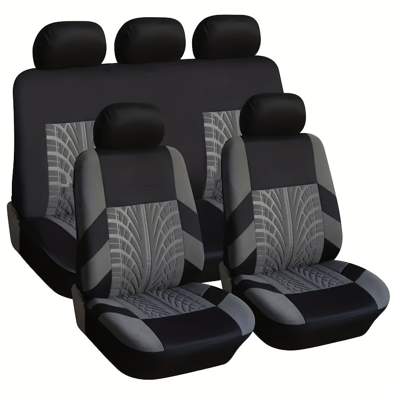 Mexican Temu Foreign Trade Universal Car Seat Cover 9-Piece Set Tire Pattern Press Machine Cross-Border Exclusive Factory Hot-Selling Item