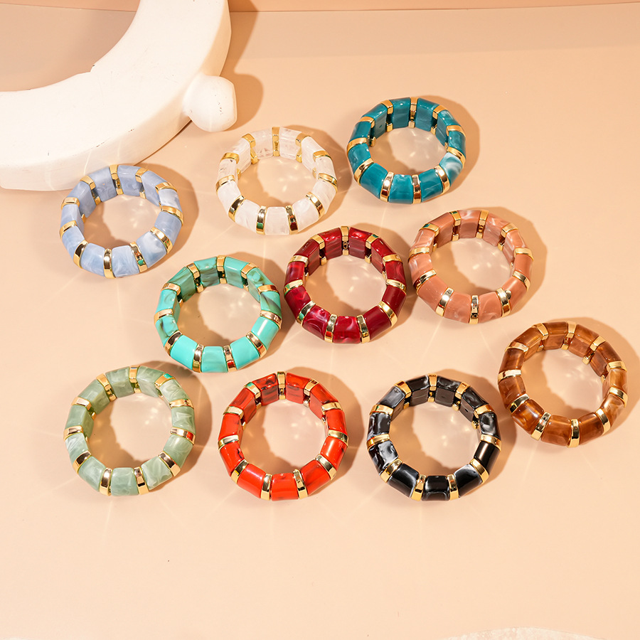Pulsera de costura de mancha geométrica acrílica europea y americana, pulsera de moda de personalidad de nicho, joyería de temperamento único de alta calidad image 3
