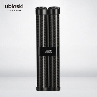 鲁宾斯基雪茄管 两支装金属碳纤铝管便携式管 LUBINSKI雪茄保湿管|ms