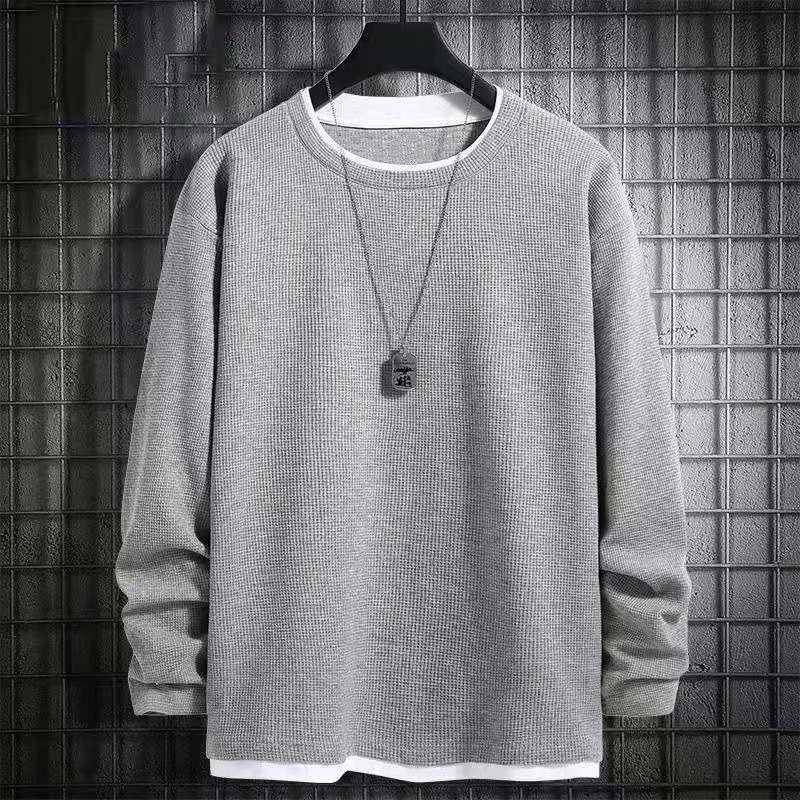 Light Gray D01 Waffle Long Sleeve