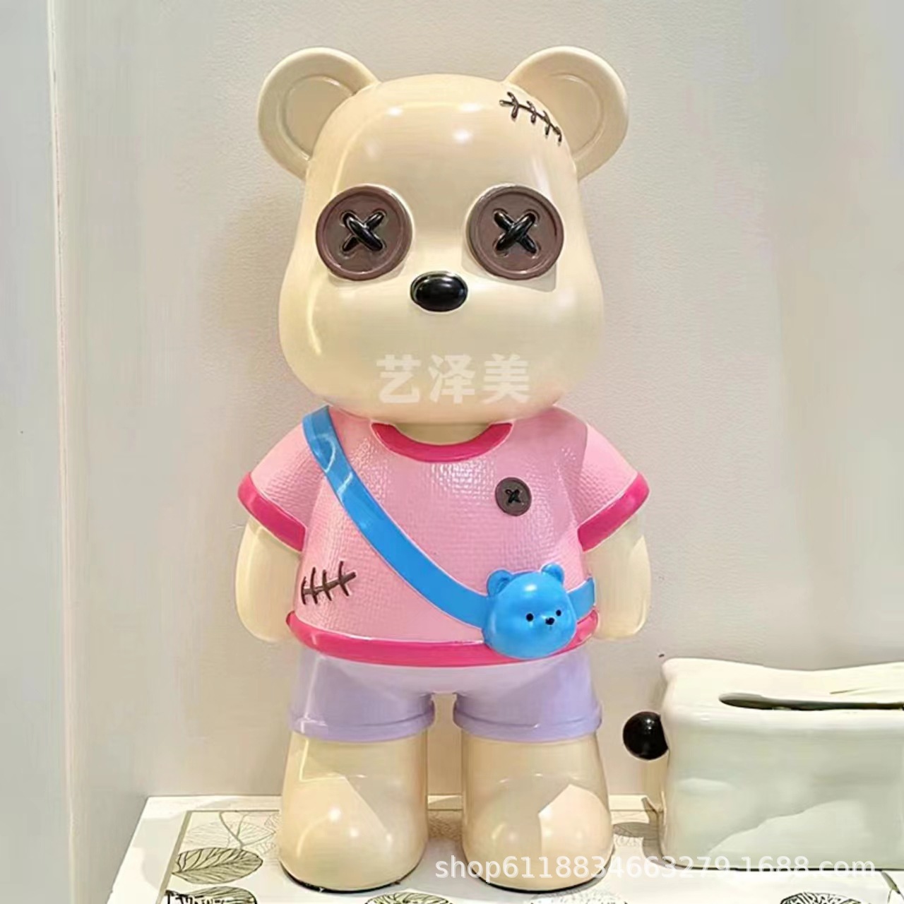 Light Luxury Violent Bear Large Ornaments Floor-Standing Home Living Room Tv Cabinet Next to the Sofa Large Ornaments Housewarming Gift