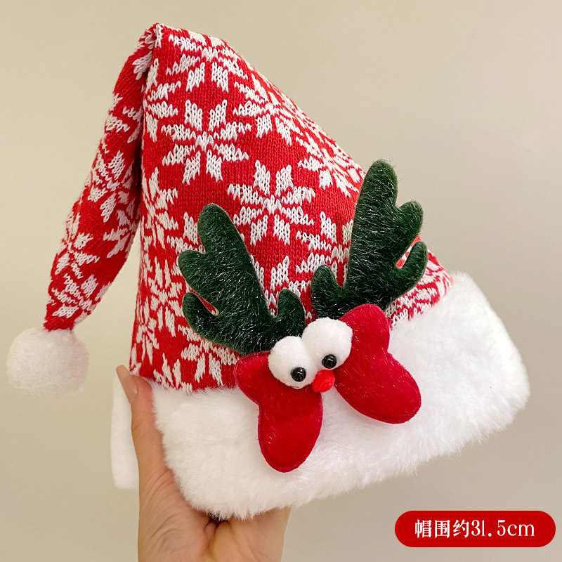 녹색 뿔 새 크리스마스 모자