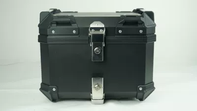 45Lpp plastic tail box motorcycle scooter tail box waterproof large capacity trunk trunk trunk quick release wholesale (Motorcycle trunk) - pp-flat-style-double-lock