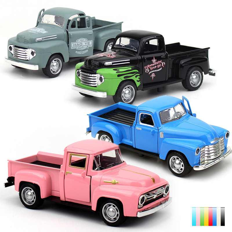 Amazon Cross-border Alloy Car Model Pickup Classic Car Metal Car Ornaments Retro Gift Toy Car Amazon Cross-border Alloy Car Model Pickup Classic Car Metal Car Ornaments Retro Gift Toy Car