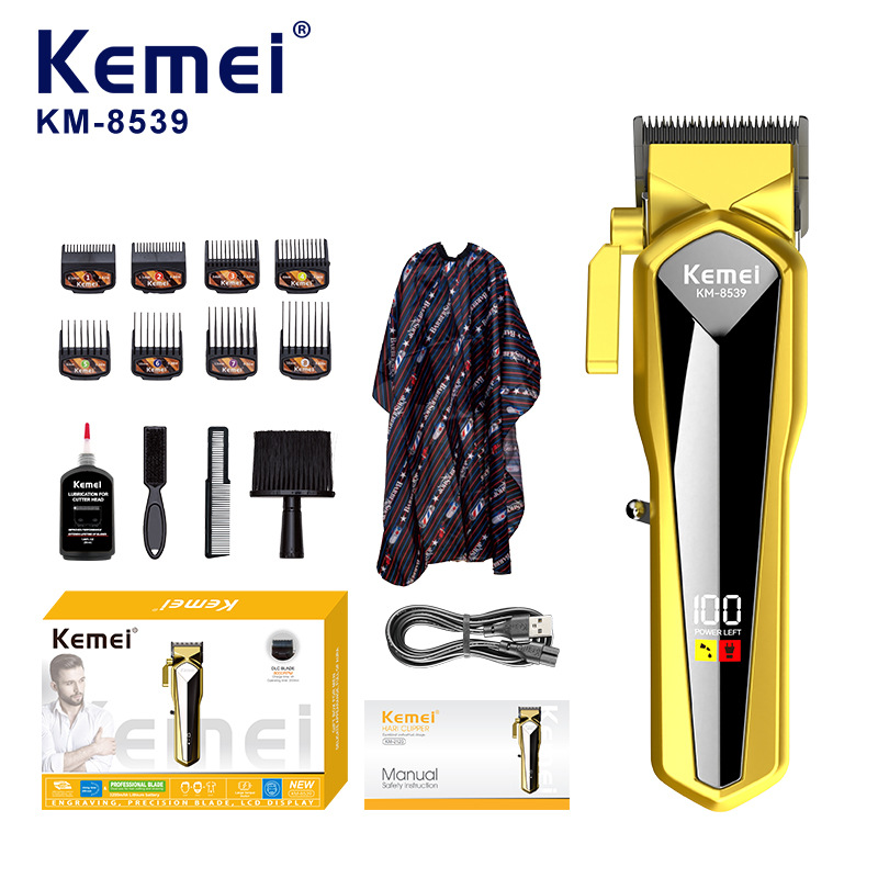 Transfronterizos tijeras eléctricas de empuje KM - 8539 tijeras de afeitar eléctricas tijeras de afeitar digital ajustable peluquería cortador de pelo Kemei