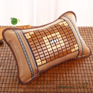 Summer Tea Bamboo Mat Pillow Single Hard Pillow Summer Adult Mahjong Ice Silk Rattan Cool Dormitory Student Pillow