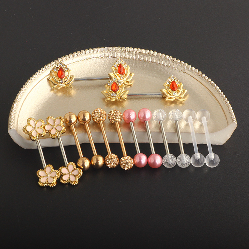 Labret piercing jewelry detail image