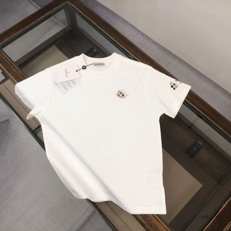 Summer Moncler Men's Short-Sleeve T-Shirt 2025 New Model Unisex Style Men's Base Shirt Wholesale