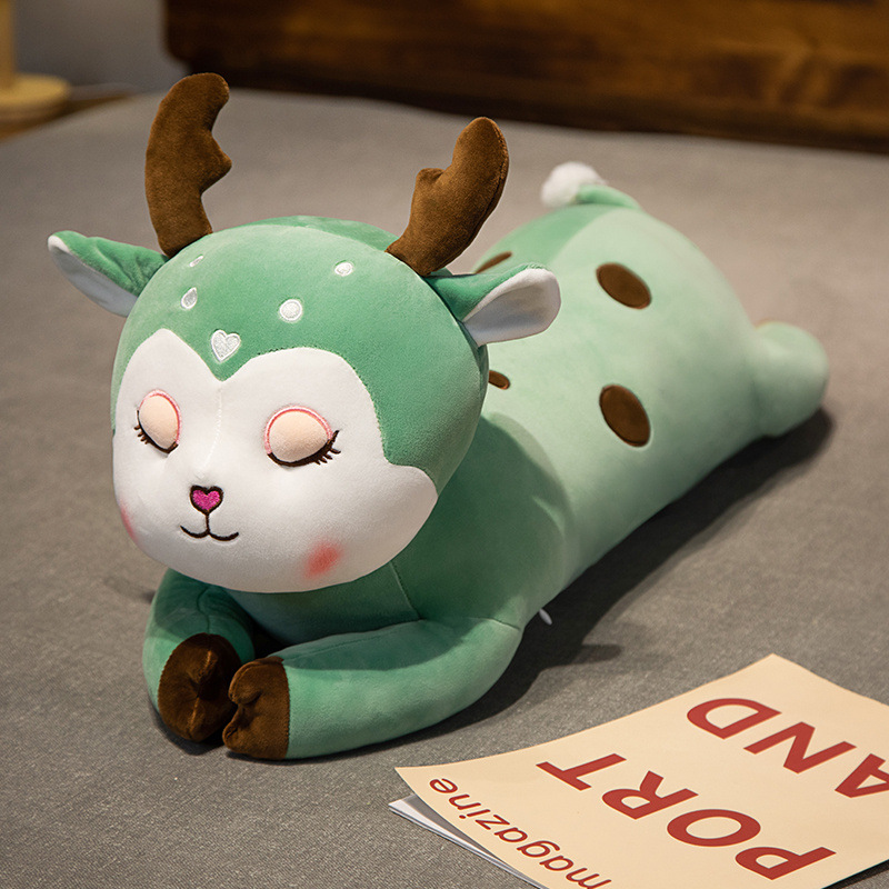 Miente ciervos muñeca de peluche de juguete almohada chica dormir cama muñeca Linda super suave grande lindo