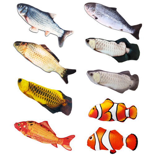 Factory direct selling Amazon electric fish that can jump, simulated fish, light-emitting charging, swinging fish, funny cat pet toy